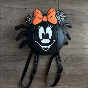Loungefly Orange Spider Web Backpack